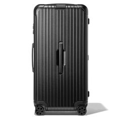 Essential Trunk Plus Large Suitcase | Matte Black | RIMOWA Rimowa Trunk Plus, Rimowa Trunk, Black Rimowa, Extra Large Suitcase, Rimowa Essential, Black Trunk, China Airlines, Vietnam Airlines, Air China