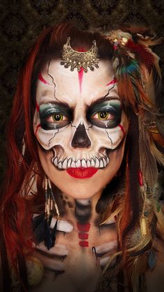 VOODOO MAKEUP | Voodoo halloween makeup, Halloween costumes makeup, Voodoo  makeup Witch Doctor Face Paint, Voodoo Priestess Costume Makeup, Voodoo Queen Makeup, Voodoo Witch Makeup