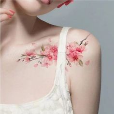 Collar Bone Tattoo For Men, Realistic Flower Tattoo, Long Lasting Temporary Tattoos, Hibiscus Tattoo, Bone Tattoos, Collar Bone Tattoo