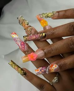 #3dnailart #naildesign #nailinspo #inspiration #nails #gelnails #acrylic Jamaican Nails Ideas Design, India Love Nails, Water Nails Design, Jamaica Nails, Hippie Nails, Spring Nail Designs, Grunge Nails, Brighter Days, Dope Nail Designs