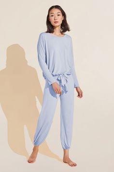 Bibi is 5'11 and wears a Small Womens Pjs, Style Lounge, Soft Pajamas, Women's Pajamas, Blue Ice, Beautiful Night, Pajama Robe, Draped Fabric, Mens Pajamas