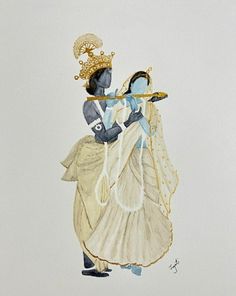 a watercolor painting of a woman dressed in white and gold holding a golden crown