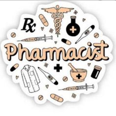 the word pharmast surrounded by medical items and symbols in a circle with an arrow