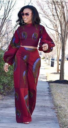 Pant Suit For Women, Chitenge Outfits, Ankara Crop Top, African Pants, African Print Pants, Pant Suits For Women, African Print Tops, Afrikaanse Mode, African Inspired Clothing