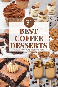 31 Coffee Dessert Recipes Coffee Dessert Recipes, Baking Guide, Coffee Desserts, Brownies Cookies, Amazing Desserts, Coffee Dessert, Best Coffee, Brownies, Dessert Recipes