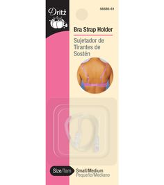 Prevent accidental wardrobe slips with the Dritz Small/Medium Bra Strap Holder - Clear Made of clear, elastic - plastic, this bra strap holder hooks the back of your bra straps and prevents the straps from slipping off your shoulders Use it under tank tops, halter tops or any top with thin shoulder straps This pack contains an 8 - inch strap that is suitable for straps approximately 65 - inches apart Choose from a variety of sizesBrand: DritzSize: 8 inchesContent: PlasticCompatible with straps a Bra Strap Holder, Bra Strap, Halter Tops, Bra Straps, Sewing Notions, Sewing Supplies, Wrap Around, Halter Top, Shoulder Straps