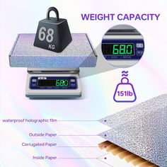 the weight capacity scale has an alarm clock on it