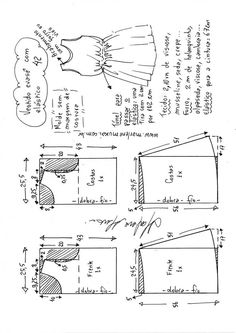 the instructions for how to make a paper doll's dress and headpieces