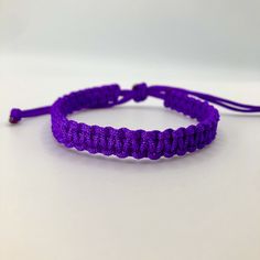 Purple cord Bracelet, Purple String Bracelet, Lucky Bracelet, Braid Bracelet, Yoga Bracelet, Simple Surfer Bracelet [Thin: Purple cord] This bracelet is make with Chinese Knotting Cord about 1.5mm thin cord. The Bracelet is adjustable in size, 6 inches closed to 12 1/2 inches. Color: Purple Feel free to contact me for any question!! *Color may slightly different due to the lighting!! ** This is HANDMADE item, the color of pattern, shape might be little different Cord Bracelet Diy, Simple Beaded Bracelets, String Friendship Bracelets, Chinese Knotting Cord, Chinese Knotting, Braided Friendship Bracelets, Diy Bracelets With String, Braid Bracelet, String Bracelet Patterns