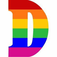 the letter d in rainbow colors