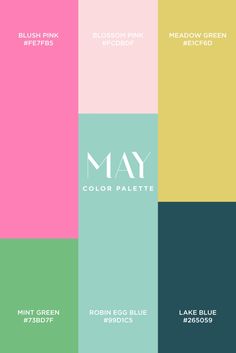 the color scheme for may is shown in different colors