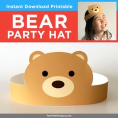 the bear party hat is made from paper