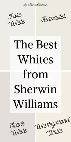 the best whites from sherwin williams's font and typefaces for designers