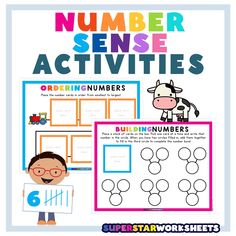 the number sense worksheet for children to practice numbers