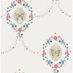 FA41401 Butterfly Flowers Playdate Adventure Wallpaper Silver Butterfly Wallpaper, Nursery Peel And Stick Wallpaper, Wallpaper Butterfly, Silver Wallpaper, Color Palette Bright, Metallic Wallpaper, Nursery Wallpaper, Yellow Aesthetic, Butterfly Wallpaper