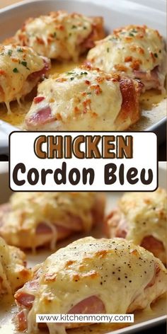 Discover the delicious flavors of Chicken Cordon Bleu, a French classic that's easy to prepare at home. Juicy chicken breast rolled with savory ham and melty Swiss cheese, all enveloped in a crispy breadcrumb coating. Impress your family with this delightful dish that combines taste and tradition! Perfect for weeknight dinners or special occasions. Try this recipe and turn a simple dinner into a gourmet experience. Your loved ones will savor every bite! Swiss Cheese Recipes, Healthy Chicken Meal Prep, Easy Chicken Cordon Bleu, Juicy Chicken Breast, Savory Ham, Chicken Cordon Bleu Recipe, Ham And Swiss, Quick Family Dinners, Chicken Ham