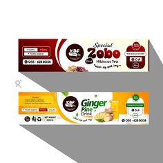 two boxes of ginger fine are shown side by side on a white background with the same product in each box