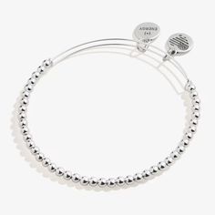 Dot Beaded Bracelet | Alex and Ani Everyday Adjustable Silver Beads Charm Bracelet, Adjustable Charm Bracelet With Silver Beads, Adjustable Silver Beads Charm Bracelet, Nickel-free Round Bead Casual Jewelry, Nickel Free Casual Round Bead Jewelry, Nickel-free Metal Beaded Bracelets, Casual Round Beads Nickel-free Jewelry, Adjustable Silver Beads Stretch Bracelet In Casual Style, Silver Casual Beaded Charm Bracelet