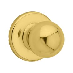 Polo Polished Brass Hall/Closet Door Knob with Microban Antimicrobial Technology - Super Arbor Polo Interior, Closet Door Knobs, Colonial Design, Traditional Colonial, Hall Closet, Residential Doors, Closet Door, Lock Style, Contemporary Homes