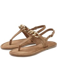 Step into glamor with these sandals that shimmer in gold elegance. Elegant Brown Sandals For Beach, Chic Gold Leather T-strap Sandals, Elegant Brown T-strap Sandals For Beach, Chic Gold T-strap Sandals For Evening, Elegant Gold Leather T-strap Sandals, Elegant Gold T-strap Sandals For Beach, Elegant Gold Open Toe T-strap Sandals, Elegant Gold T-strap Sandals With Open Toe, Elegant Gold T-strap Sandals For Summer