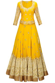 Divani Long Blouse Designs, Yellow Lehenga, Lehnga Dress, Lehenga Blouse Designs, Choli Designs, Indian Lehenga