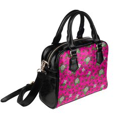 * 16.57 Oz. * Made from high-grade PU leather.* Lined interior features backwall zippered, large capacity.* Double PU leather handles, removable and adjustable fabric shoulder strap.* Single zippered top closure. Dimensions:9.45"(L) x 3.54"(W) x 8.27"(H) Pink Leather Bag With Zipper Closure, Pink Leather Shoulder Bag With Zipper Closure, Native Design, Shoulder Handbag, Leather Handles, Handbags On Sale, Leather Handle, Shoulder Handbags, High Grade