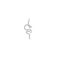 a line drawing of a snake on a white background