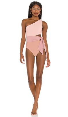 BEACH RIOT X REVOLVE Carlie One Piece in Blush Color Block | REVOLVE Champagne Beach, Beach Riot, Instagram Style, England Fashion, Swimsuit Cover Ups, Revolve Clothing, Blush Color, Swimsuit Cover, Beach Wear