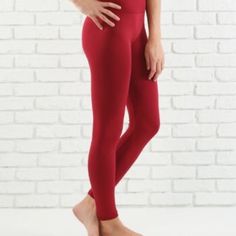 Dark Red Lined Tummy Control Leggings Fleece Leggings, High Waist Leggings, Dressed Down, Waist Band, High Waisted Leggings, Colorful Leggings, Dark Red, Women's Leggings, Amazing Women