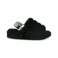 UGG FLUFF YEAH SLIDE BLACK SHEEPSKIN SLINGBACK WOMEN'S SLIPPERS SIZE US 10 NEW Mycozyboots Description UGG WOMEN'S FLUFF YEAH SLIDE SHEEPSKIN SLIP-ON BLACK SLIPPERS NEW 100% AUTHENTIC COLOR: BLACK SIZE: US 10/UK 8.5/EU 41 STYLE: #1095119 MSRP: $100.00 Slip into the season in plush style with this genuine shearling slingback that combines the laid-back, warm-weather appeal of a slide sandal with the blissful comfort of your favorite slipper. The lightweight platform sole furthers the fashion-forw Black Ugg Slippers, Fluff Yeah Slide, Ugg Sandals, Chestnut Uggs, Ugg Tasman Slippers, Womens Slides Sandals, Black Uggs, Black Slippers, Comfortable Slippers