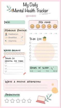 Selfcare Planner freeweddingplanner 937 Ipad Journaling Template, Self Care Notebook Ideas, Getting My Life Together List Template, Planer For Study, Study Notes Template, Mental Health Bullet Journal, Study Planner Template, Daily Journal Template, Mental Health Tracker