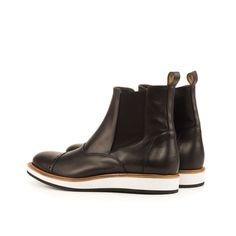 Choovio Chelsea Boots - Q by QS Formal High-top Chelsea Boots With Leather Sole, High-top Chelsea Boots With Leather Sole For Formal Occasions, Formal High-top Leather Chelsea Boots, High-top Leather Chelsea Boots For Formal Occasions, Modern Slip-on Boots For Business, Classic High-top Brown Chelsea Boots, High-top Chelsea Boots With Leather Sole For Business, Brown Chelsea Boots With Rubber Heel Cap For Business, Business High-top Chelsea Boots With Leather Sole