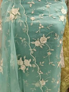 Item Overview ATHARVA Parsi Embroidery Salwar Kameez/Sea Green/Pure Organza Silk Shirt & Dupatta/Custom Stitch Unstitch/Custom Anarkali/Plazzo/ Dno. OG99008 Fabric:  * Shirt: Pure Organza Silk - Parsi Gara Embroidery/ 2.5 Mts Beautiful Parsi Work * Dupatta: Organza Silk Dupatta 2.5Mts/ Latkans Tassels/Parsi Gara Work * Bottom: Crepe Silk 2.5 Mts. Excusive Hand Embroidered Party Wear Punjabi Suit. Customization: * Fabrics Customization: Designs Can be made in different Fabrics. *Color Customizati Anarkali Palazzo Set In Pista Green With Floral Embroidery, Pista Green Anarkali Palazzo Set With Floral Embroidery, Spring Blue Sharara With Chikankari Embroidery, Blue Sharara With Chikankari Embroidery For Spring, Blue Chikankari Embroidery Sharara For Spring, Blue Chikankari Embroidered Sharara For Spring, Unstitched Floral Embroidery Palazzo Set, Pista Green Resham Embroidery Sharara For Spring, Pista Green Resham Embroidered Sharara For Spring