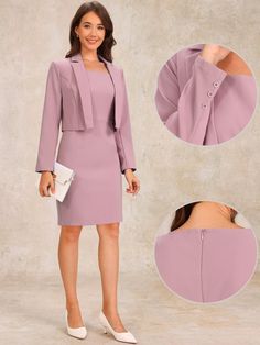 Shop Allegra K for 2 pieces sleeveless sheath midi dress & long sleeve cropped blazer suit set you are looking for, get more women's sets for yourelf. Order now! Free Returns! Cropped Blazer Suit, Midi Dress Long Sleeve, Sheath Midi Dress, Midi Sheath Dress, Cropped Blazer, Dress Long Sleeve, Suit Set, Long Sleeve Midi Dress, Women Set