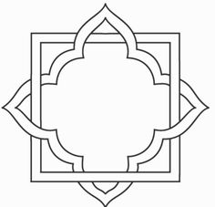 an ornamental design with arrows in the shape of a square, on a white background