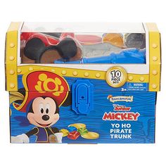 the mickey mouse toy has been opened and is ready to be used as a trunk