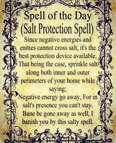 Salt Protection, Truth Spell, Banishing Spell, Witchcraft Spells For Beginners, Charmed Book Of Shadows, Easy Spells