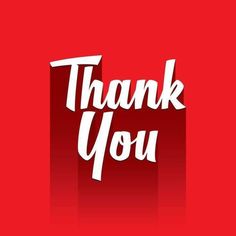 the words thank you are written in white on a red background, with an open rectangle