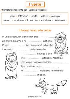 an animal worksheet with spanish words and pictures