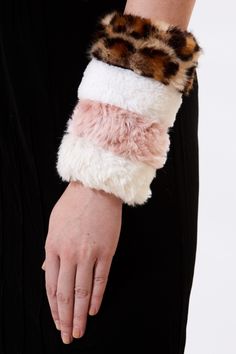 Maison Atia Faux fur slap bracelets Winter Shopping, Slap Bracelets, Red Leopard, Flowers Red, Red And Grey, Pink Flowers, Faux Fur, Bracelet, Clothes