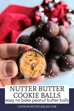 nutter butter cookie balls are the perfect treat for christmas and new year's eve