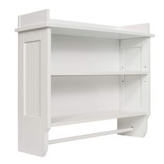 a white book shelf with two doors on each side