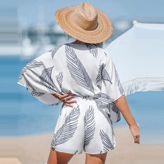 The Tropical Dolman Sleeve Loose Leg Romper brings laid-back vibes with its easy-breezy silhouette and vibrant print. Ideal for those who want to look fabulous while feeling like they're on a permanent vacation. Whether you're scrolling through a charming outdoor market, sipping lemonade on the patio, or embarking on a sun-drenched adventure, this Romper will have you feeling like the epitome of summer chic. Product code: CAA13F4G004CA Cargo Jumpsuit, Permanent Vacation, Outdoor Market, Short Sleeve Romper, Summer Chic, Women Maxi, Light Blue Denim, Sleeved Romper, Linen Women