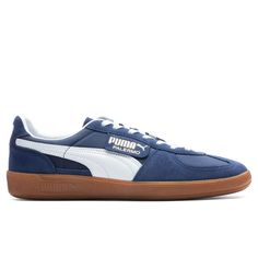 Blue Puma Palermo Outfit, Blue Puma Sneakers With Round Toe, Rare Puma Shoes, Blue Puma Sneakers For Streetwear, Plus Size Aesthetic Outfits, Puma Original, Shoes For School, Puma Cat