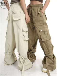 Asian Techwear, Women Techwear, Overalls Baggy, Cargo Pants For Women, Techwear Pants, Big Pants, Pants Overalls, Mode Kimono