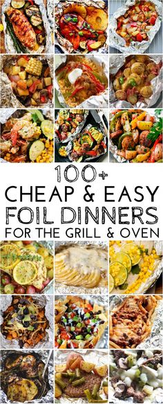 the cover of 100 cheap and easy foil dinners for the grill, oven, and table