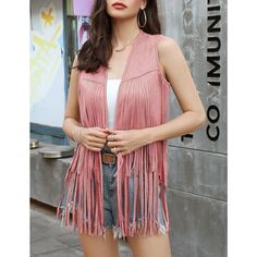 Material: This fringed vest is made of high quality fabric, which is soft and durable. When you receive the sleeveless tank top, run your fingers through your bangs to keep them straight Womens Tailored Suit, Faux Suede Vest, Summer Vest, Color Skin, Fringe Vest, 70s Hippie, Suede Vest, Costume Parties, Soft Feminine