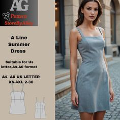 a line summer dress pattern for us