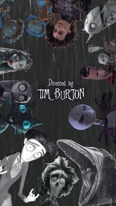 an animated movie poster for tim burton