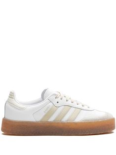 Find ADIDAS Sambae Beige Sneakers on Editorialist. beige/white leather suede panelling signature 3-Stripes logo front lace-up fastening round toe gum-rubber sole These styles are supplied by a premium and authenticated sneaker marketplace. Stocking only the most sought-after footwear, they source and curate some of the most hard to find sneakers from around the world. Sporty Beige Adidas Sneakers, Luxury Cream Adidas Sneakers, Adidas Beige, Adidas Beige Low-top Sneakers, Beige Adidas Logo Lace-up Sneakers, Adidas Beige Lace-up Sneakers, Beige Sneakers, Baskets Adidas, Sneakers Adidas